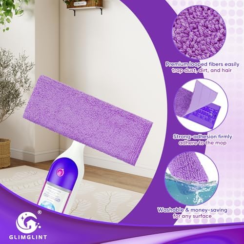 GLIMGLINT Reusable Microfiber Mop Pads Compatible - Image 3