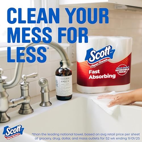 Scott Paper Towels, Task Size, 30 Family Double Rolls, 119 Sheets Per Roll - Image 5