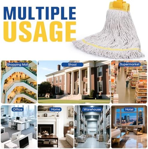 Matthew Cleaning Commercial Mop Head Replacement, 5 Inch Wide Headband - Image 7