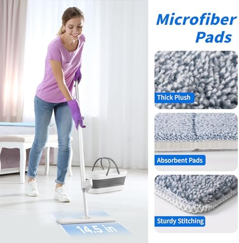 Oshang Flat Mop and Collapsible Bucket OG7 - Image 5