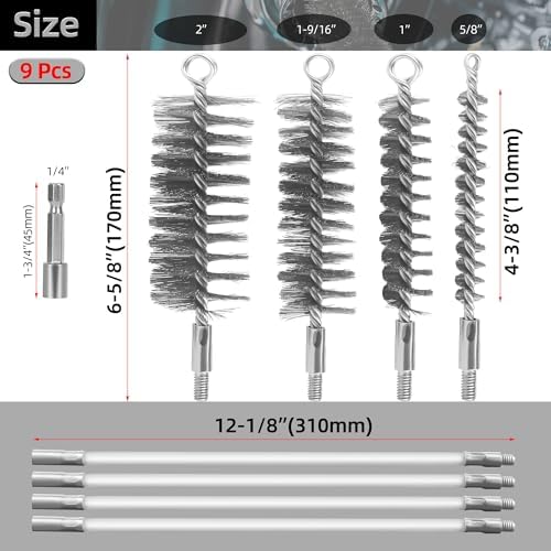 Drill-Powered Chimney Brush & Pipe Cleaning Brush Kit - Image 2
