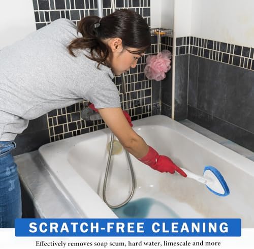 Baderke 4 Pcs Tub Tile Scrubber Cleaning Brush Pad - Image 3