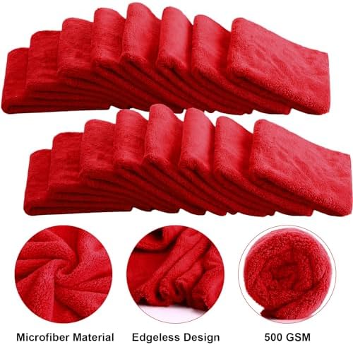 Shimeyao 30 Pcs 16 x 16 Inch Edgeless Microfiber Plush Towels - Image 3