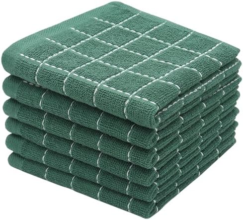 Terry Dish Rags Cloths, 12”x 12”, 6 Pack by VeraSong