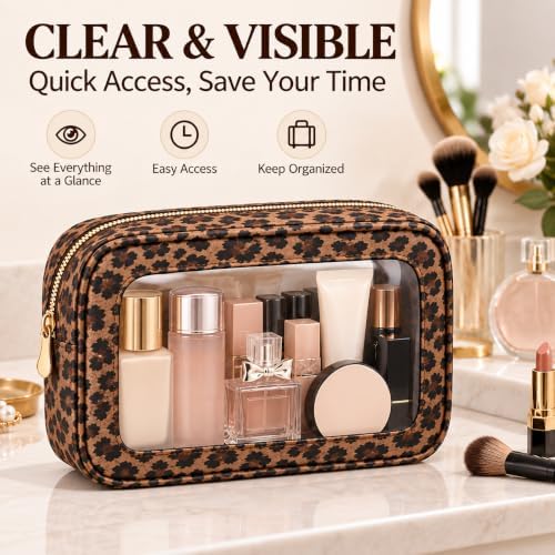 3Pcs Travel Clear Makeup Bag Set - Image 2