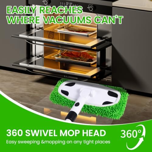 Sweeper Mop System with 3 Reusable Microfiber Mop Pads - Image 7