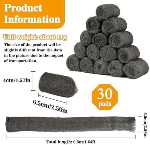 MAQIHAN Steel Wool Pads 0000 30pcs - Image 3