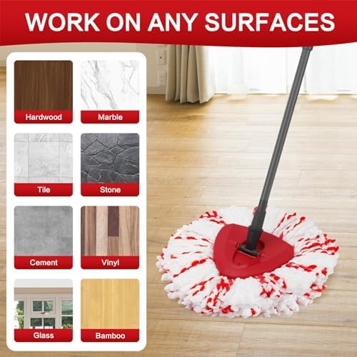 TidyMonster 3 Pack Spin Mop Heads - Image 6