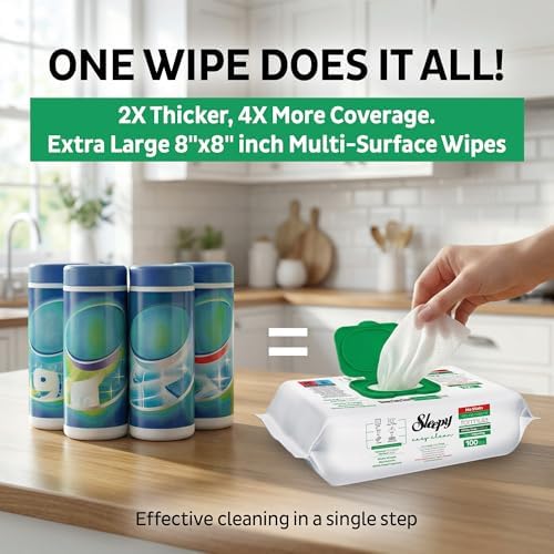 Sleepy Easy Clean XL Multi Surface Cleaning Wipes – Natural Vinegar & Baking - Image 4