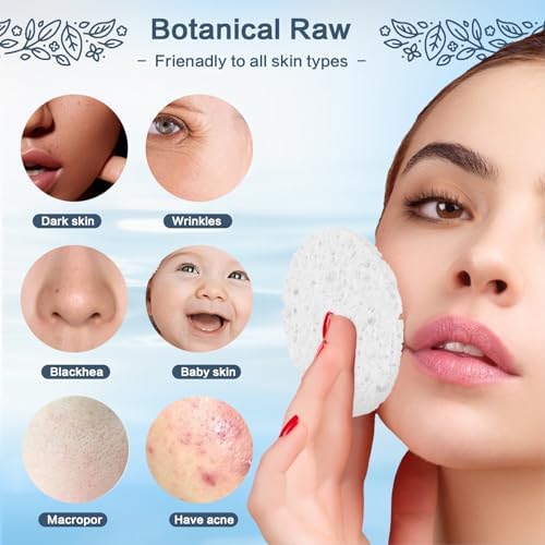 60-Count Compressed Facial Sponges Natural Cellulose - Image 5