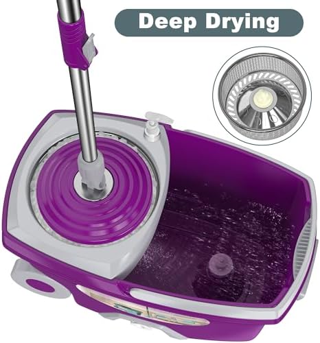 Traditional Large Spin Mop and Bucket, 2 Gal Capacity - Image 3