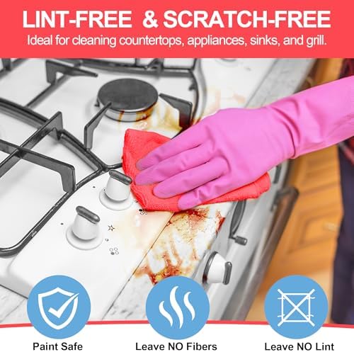 Microfiber Cleaning Cloth, 150 Pack Cleaning Rags, Reusable Microfiber Towels - Image 5