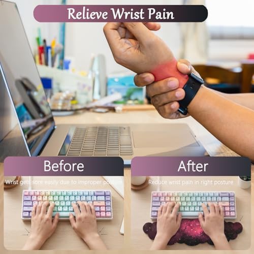 Cloud Mouse Pad Keyboard Wrist Rest 4PCS Extended Large Galaxy Desk Mat Pad Set - Image 4
