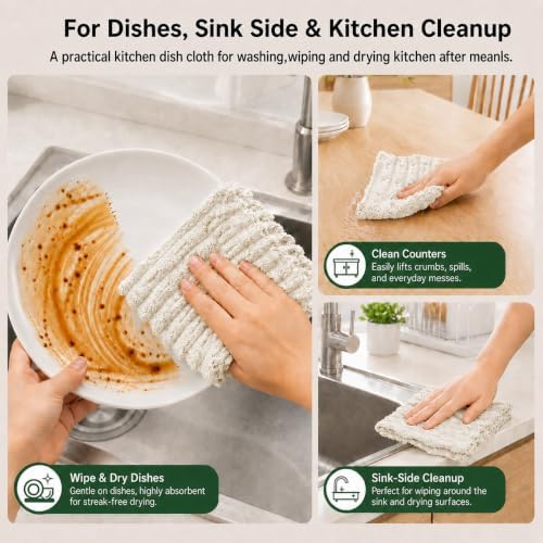 kimteny Microfiber Dish Cloths for Washing Dishes 24 Pack - Image 6