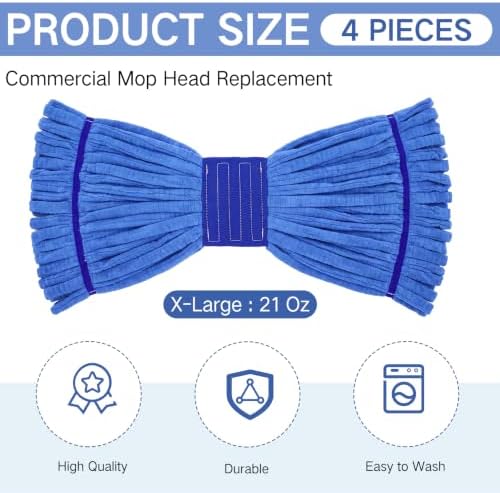 Lallisa 4 Pcs Microfiber Mop Heads Replacement Tube - Image 2