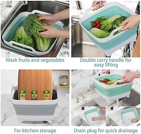 2 Pack Dishpan for Washing Dishes, 2.4Gal/9L Wash Basin - Image 5