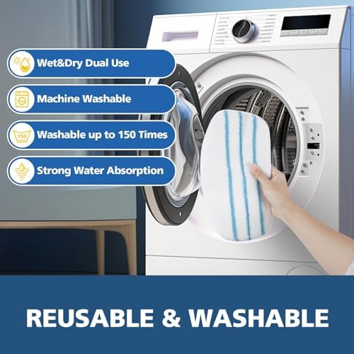 LINNIW 8 Pack Replacement Steam Mop Pads Compatible - Image 5