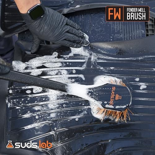 Suds Lab FW Fender Well Brush, Long Handle Tire Cleaner - Image 6