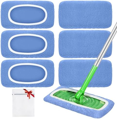 Reusable Mop Pads for Swiffer Sweeper Mop, Microfiber Dry Sweeping Cloths by LOVECO