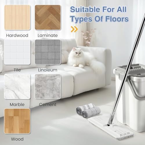 6 Pack Flat Mop Pads for Joymoop Mop and Bucket Set - Image 4