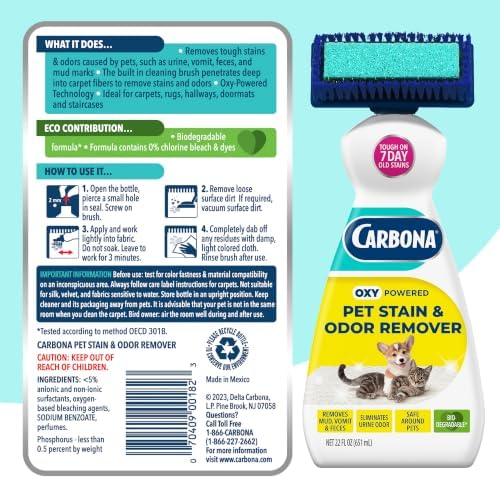 Carbona 2-in-1 Oxy-Powered Pet Stain & Odor Remover, Carpet Spot Cleaner - Image 7