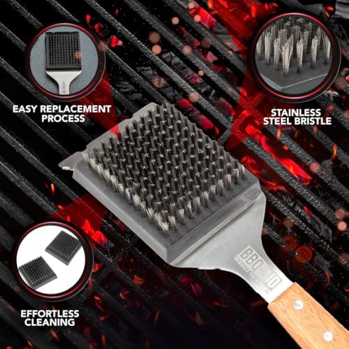 BBQ-AID Wire Grill Brush Replacement Heads - Image 5