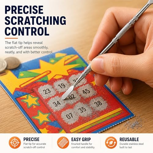 4pcs Metal Scratch Off Tool for Tickets - Image 7