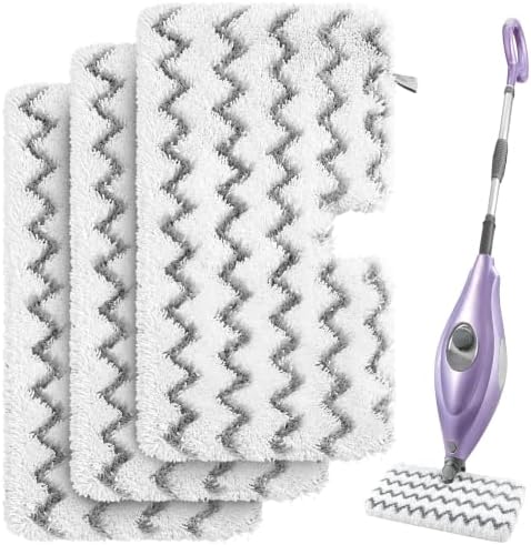 3 Pack Steam Mop Replacement Pads, Microfiber Steam Mop Pads by TidyMonster