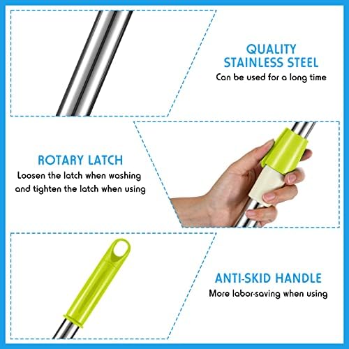 Rtteri Spin Mop Replacement Handle, 360 Rotating Telescopic Pole - Image 4