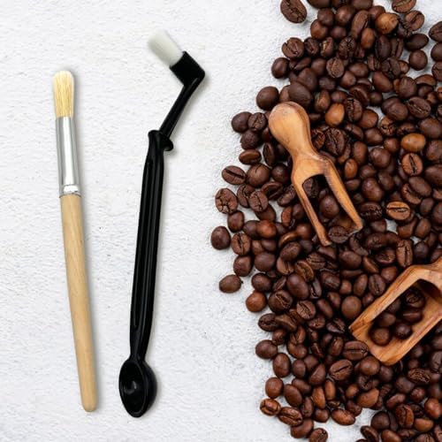 Coffee Brush Set with Wooden and Nylon Brushes - Image 2