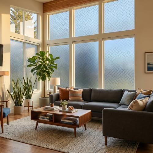 Frosted Geometric Pattern Window Privacy Film, 23.6"x 78.7" - Image 4