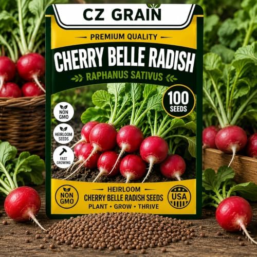 100 Cherry Belle Radish Seeds | Fast Growing Vegetable Seeds by CZGrain