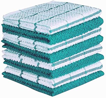 AMOUR INFINI Cotton Kitchen Dish Cloths Set of 8 – Highly Absorbent, Super Soft by AmourInfini