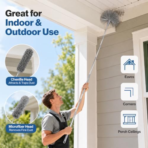 20FT Long Duster for High Ceilings, 3.4-14FT Cobweb Duster - Image 4