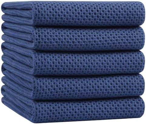 Homaxy 100% Cotton Oversized Waffle Weave Kitchen Towels by Homaxy