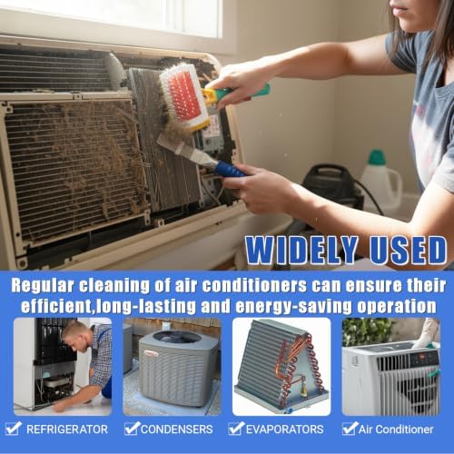 2 Pcs AC Fin Comb Straightener & Coil Cleaner Brush Kit - Image 3