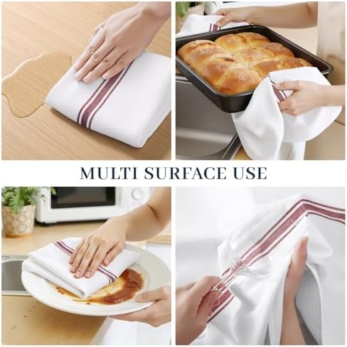Homaxy 100% Ring Spun Cotton Kitchen Towels 12 Pack - Image 4