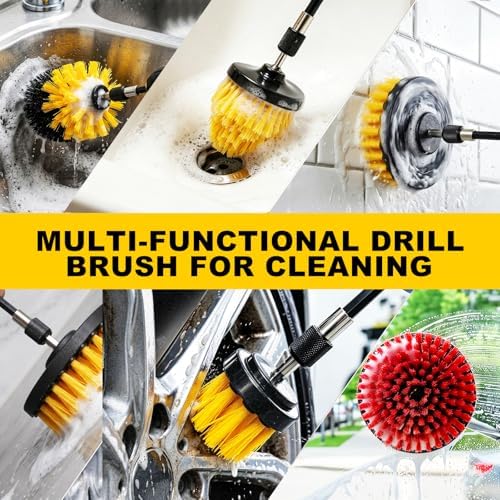 23Pcs Drill Brush Attachments, Power Scrubber Brushes - Image 2