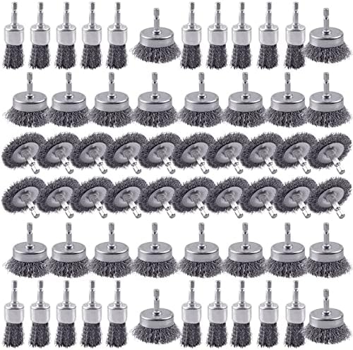 Rocaris 60 Pack Carbon Steel Wire Wheel Brush Set by Rocaris