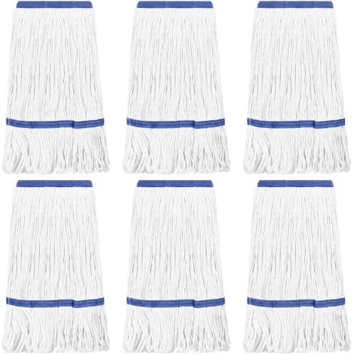 Eccliy 6 Pack Mop Heads Replacement 18 Oz Loop End by Eccliy