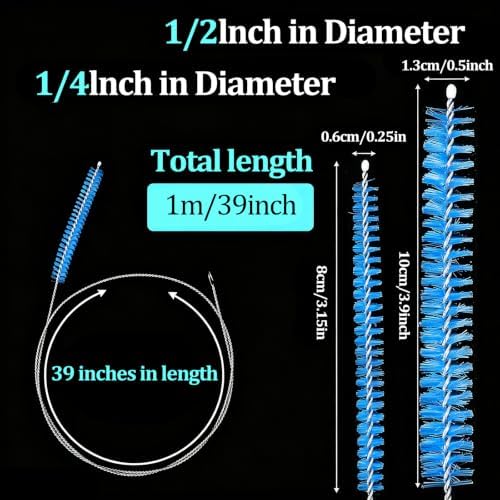 Ymapinc 4Pcs Extra Long Pipe Cleaner Brush, 1/2 Inch & 1/4 Inch - Image 2