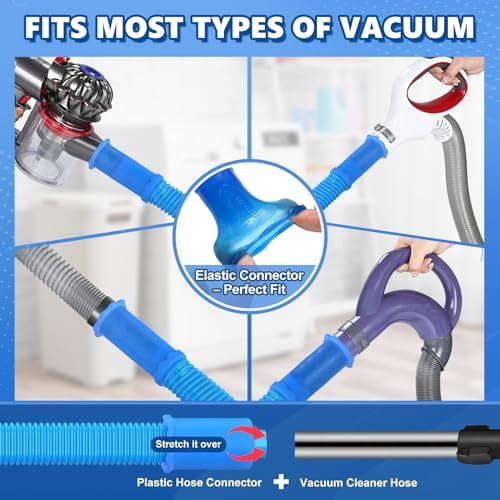 Sealegend 5Pack Dryer Vent Cleaner Kit Vacuum Hose Attachment & Brush Blue - Image 5