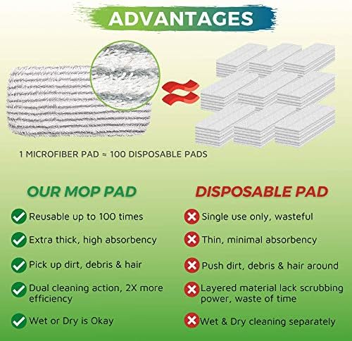 4-Pack Heavy-Duty Scrub Mop Pads - Image 5