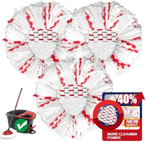 3 Pack Spin Mop Head Replacement by Dwavele