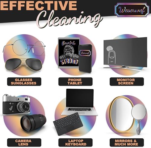WESERWEF Design Microfiber Glasses Cleaning Cloth – Premium Cleaning Cloth - Image 4