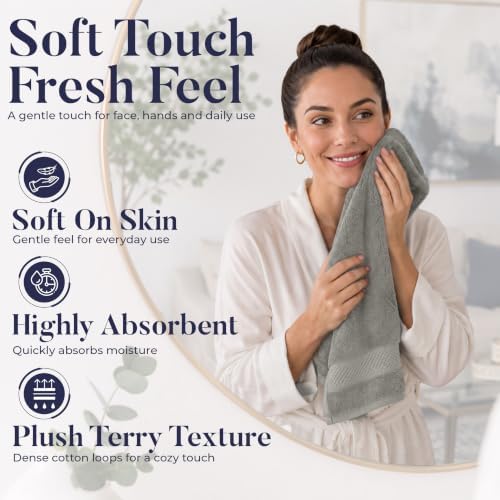 DAN RIVER 6-Pack Premium Hand Towels - Image 3
