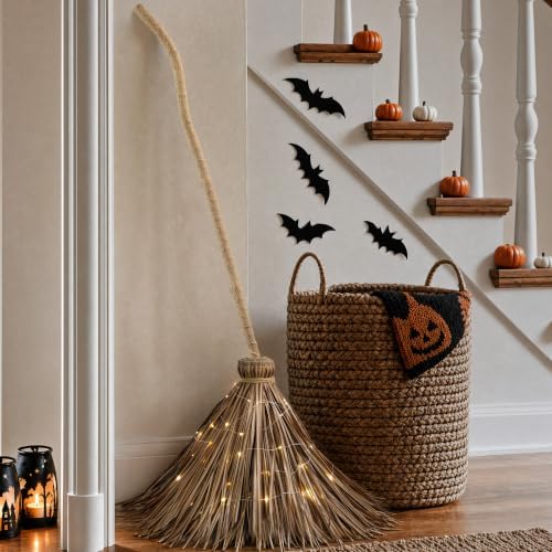 Halloween Decorations – 4.5FT Light Up Witch Broom - Image 5