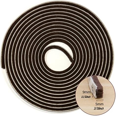 Weather Stripping Brush for Sliding Windows/Doors Frame Side, Pile Self by Zhilokdor