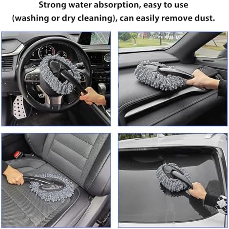 2 PCS Microfiber Car Dusters, Scratch Free Auto Exterior Dust Brust Set - Image 6
