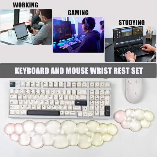 Gel Keyboard and Mouse Wrist Rest, Cloud Wrist Pad - Image 5